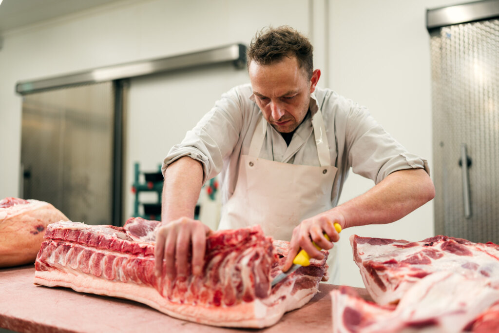 Fotografie ambachtelijke slager